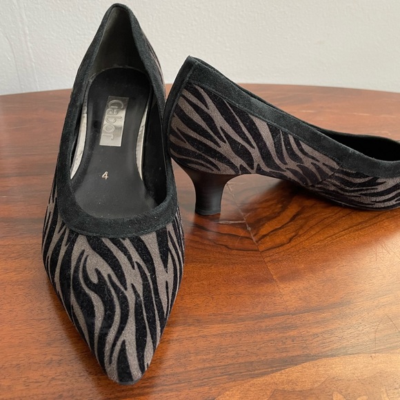 Suede Animal Print Pumps - Picture 1 of 5